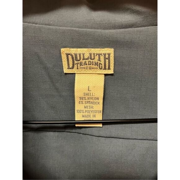 Duluth Men’s Slate Gray Ripstop Utility Water Resistant Jacket sz L NWOT - Picture 3 of 7